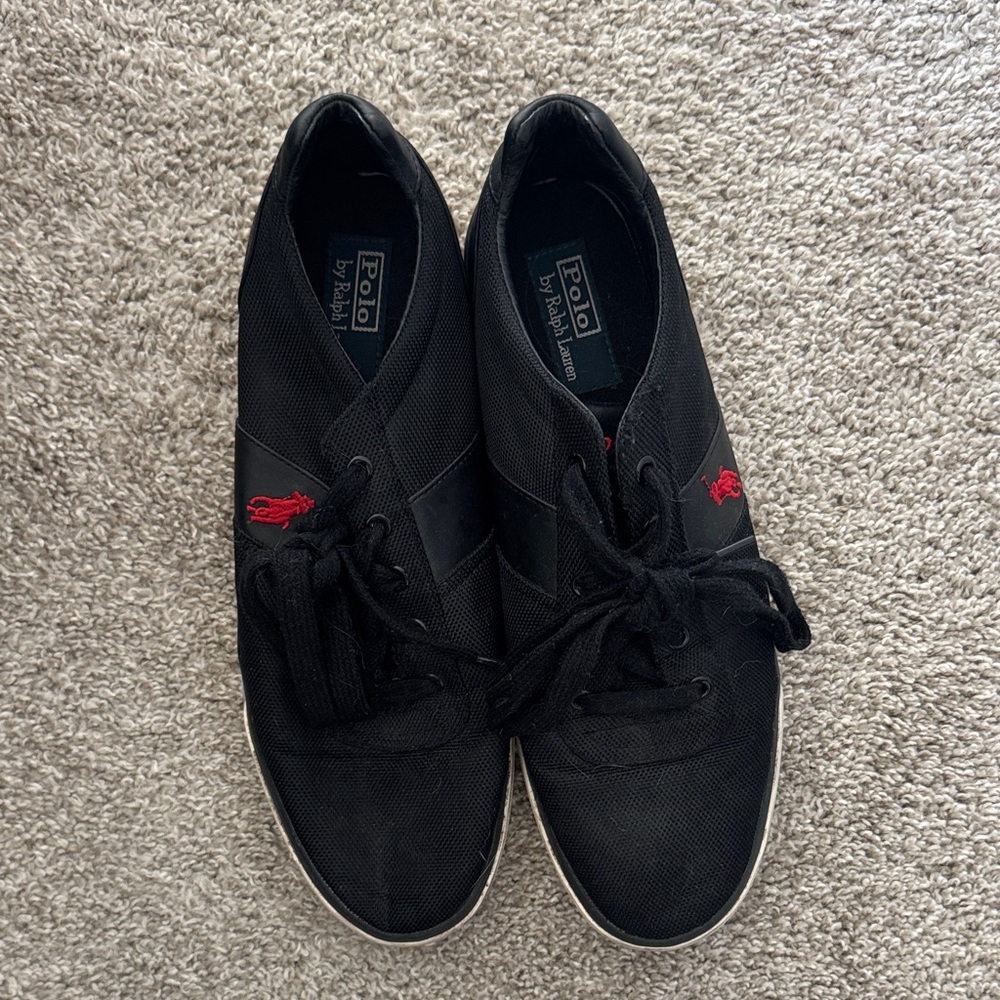 Polo by Ralph Lauren Black and Red Sneakers